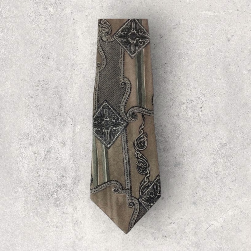 Pierre Cardin Tan 100% Silk Tie